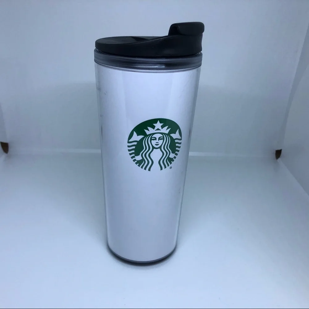 Starbucks White Mermaid Logo‎ Insulated Travel Coffee Mug Cup Tumbler 16 oz 2017